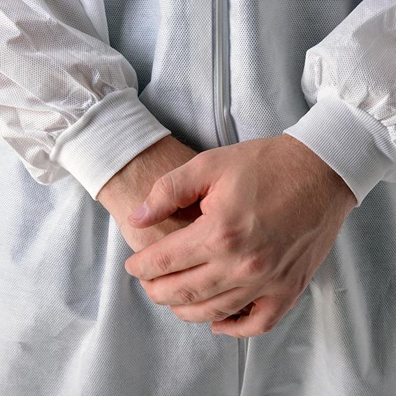 Mit Kapuze wasserdichter WegwerfOverall Breathable für medizinisches Labor