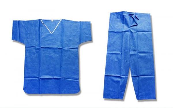Schützende Wegwerfkleider des kurzen Ärmels, Breathable Wegwerfchirurgisches scheuert sich
