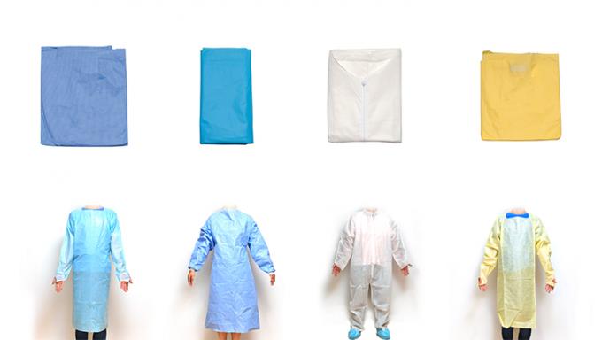 Gelbes SBPP-Wegwerfisolierungs-Kleid fÃ¼r Krankenhaus-Gebrauch