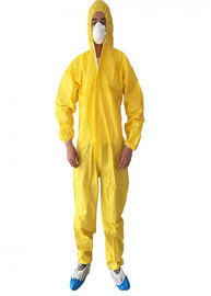 Waterproof Disposable Protective Coverall Chemical Resistant For Medical Laboratory