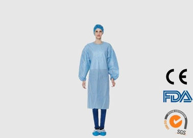 schützende Wegwerfabnutzung 40G SMS, Blut-Beweis-blaues chirurgisches Kleid