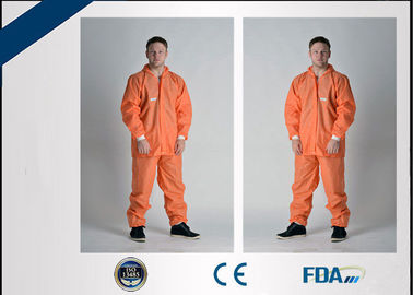 China Wasserdichter chemischer beständiger Wegwerfoverall mit elastischer Stulpe usine